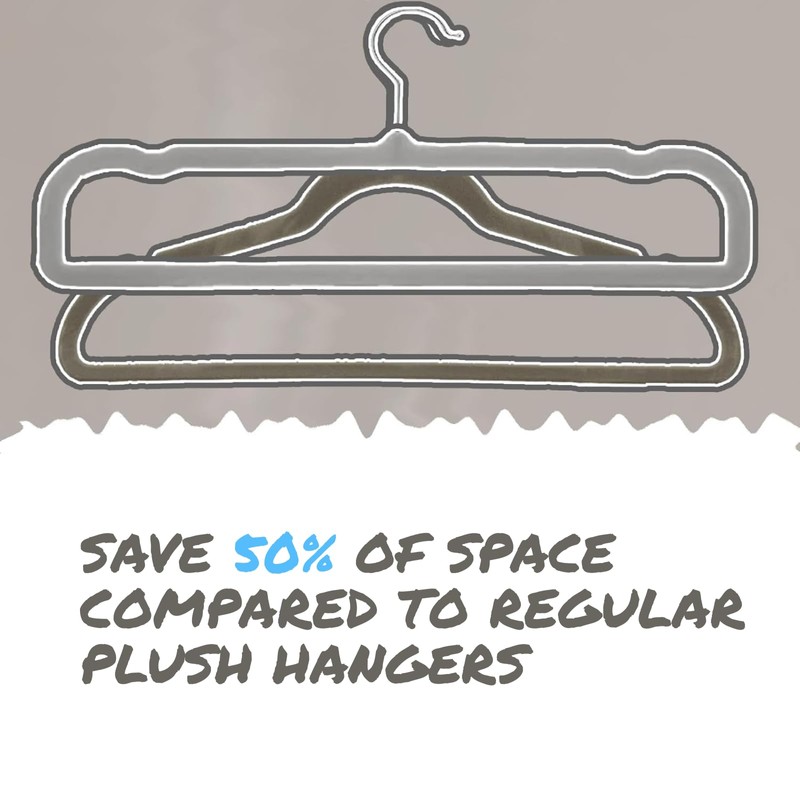 Velvet Trouser Hangers,Velvet Pants Hangers for Closet - JOMWEN 35cm