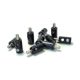 BELI-BECO Miniature Banana Plug with Pin Diameter 2.6 mm Pack of 10 Black 61/7