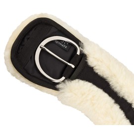 Equinate Western Moon Girth Anatomical Real Lambskin Short Girth Saddle Girth Western Girth 90 cm Natural