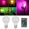 2Pcs E27 3W RGB Bulb Lamp Color Changing Bulb Light
