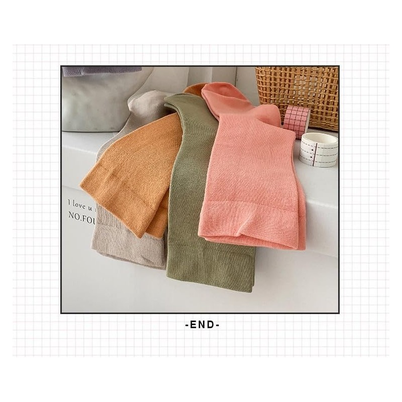 [Plus Nao] プラスナオ クルーソックス レディース 靴下 ソックス シンプル 無地 カラバリ豊富