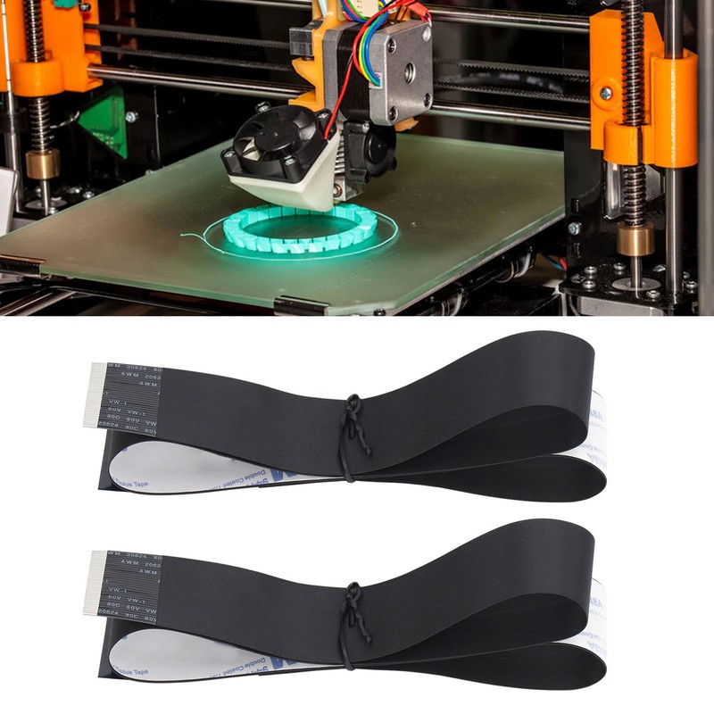 2PCS FPC Cable with Adhesive 30 Pin Flat Cable Flexible