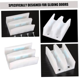 KONTONTY Sliding Door Swing Stoppers 4 Pack Door Gap Blockers Stopper Wall Protector for Bathrooms