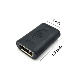 Poyiccot Displayport to Displayport Coupler, 2Pack DisplayPort (DP) Female to DisplayPort (DP) Female Convertor Extension Adapter Black (DP to DP Coupler)