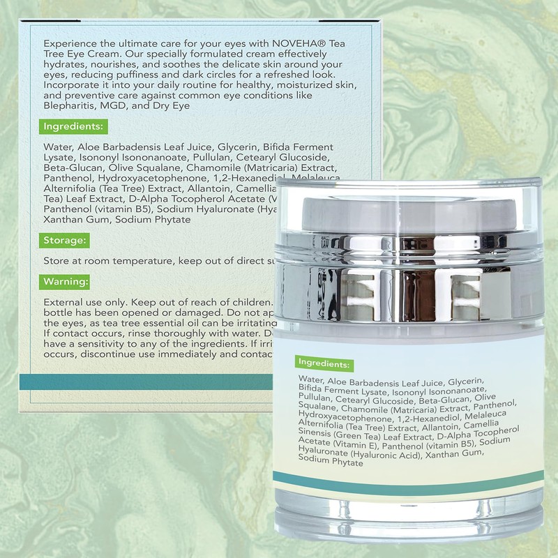 NOVEHA Tea Tree Oil Anti Wrinkle Eye Cream - Eyelid