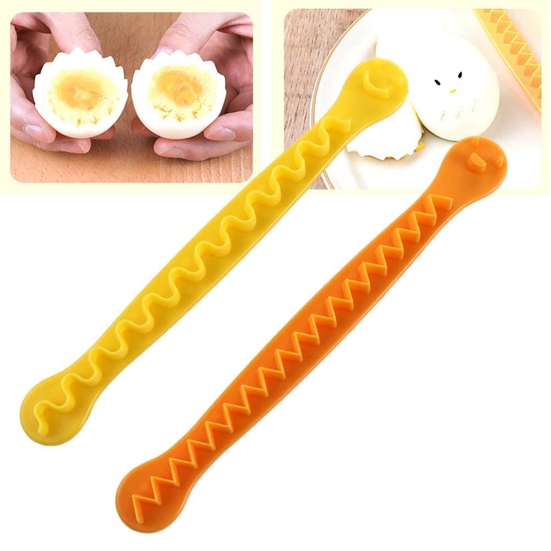 Pokinge 4 Pcs Eggs Slicers, Fancy Boiled Egg Cutter Wave