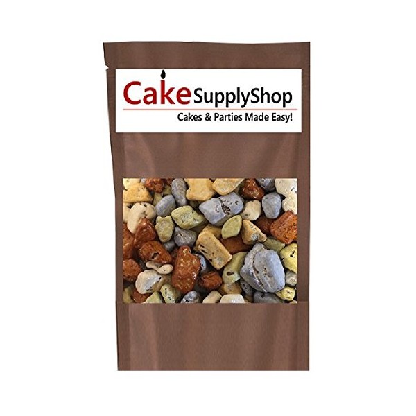 16oz Bag Edible Beach River Sea Side Chocolate Stones & Rocks For Cake Decoration and Candy Buffets (LakeSide)