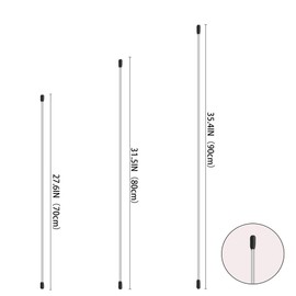 Baisdan 4 Piece Flex Rods, 35 in Worship Flags Bendable Flexible Sticks for Worship and Praise Flag Dance Accessory 3 Diffrence Length