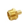 Uenede 2PCS Solid Brass 1/2" PEX Barb to 3/4" GHT