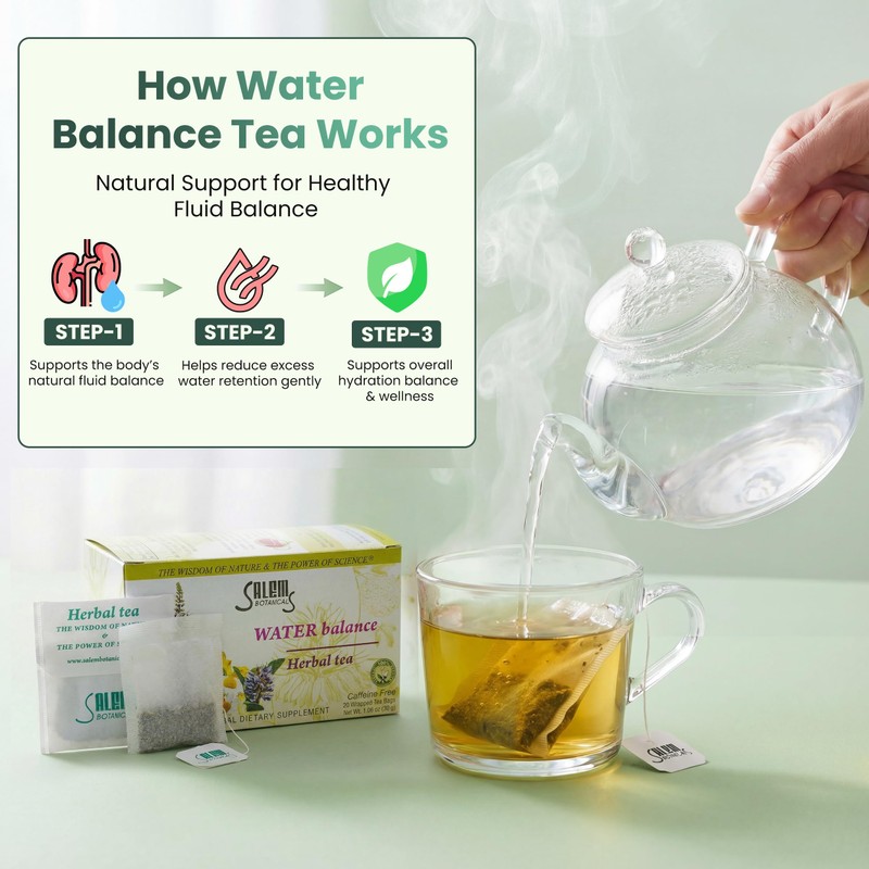 Salem Botanicals Water Balance Tea - Herbal Fluid Support Blend