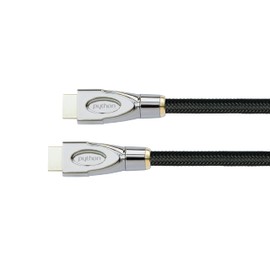 PYTHON Series Premium Ultra High Speed HDMI 2.1 Cable - 8K UHD-2 / 4K UHD - Gold-Plated Connectors Triple Shielding - Copper Conductor - Nylon Braided - Black - 1 m