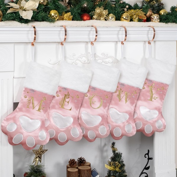 GEX Initial Christmas Stockings Monogrammed for Pet Dog Cat with