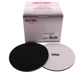 BLYSK 6" Premium Foam Polishing Disc – 1000, 2000, 3000, 4000 Grit – Flexible Abrasive Pad for Orbital & DA Sanders – Wet/Dry Use – Contour-Adaptive – Pre-Polish Finishing, 15-Pack (2000 Grit)