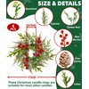 4 Pcs Christmas Candle Rings Wreath, 9 Inch Flocked Christmas