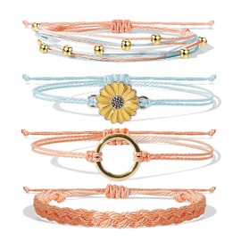 choice of all Bracelets for Teen Girl Cute Boho Bracelets for Women Sunflower Friendship Bracelet Adjustable Bracelets for Girls Surfer Beach Jewelry Party Favors for Teen Girls