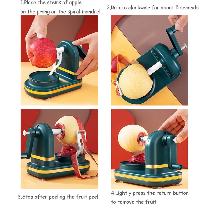 Apple Peeler, Apple Piller With Suction Base, 3 in 1