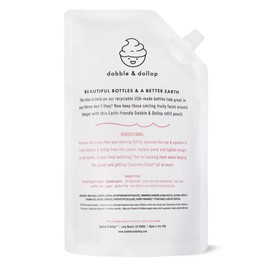 Dabble & Dollop Cherry Conditioner Refill - Detangler for Kids, All Natural Fragrances, Dermatologist Tested, Tear-Free, Non-Irritating, Hypoallergenic, pH Balanced, Leaping Bunny Certified (24oz)