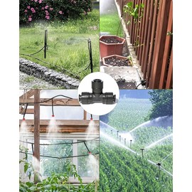 30 Pack Quick Connect 1/4" Drip Irrigation Tee Connectors,Tee Fitting for 1/4 Inch Irrigation Tubing,1/4 push to connect fittings for garden watering system