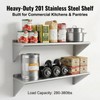 KUARBARR Stainless Steel Shelf Wall-Mounted Stainless Steel Wall Shelf 12