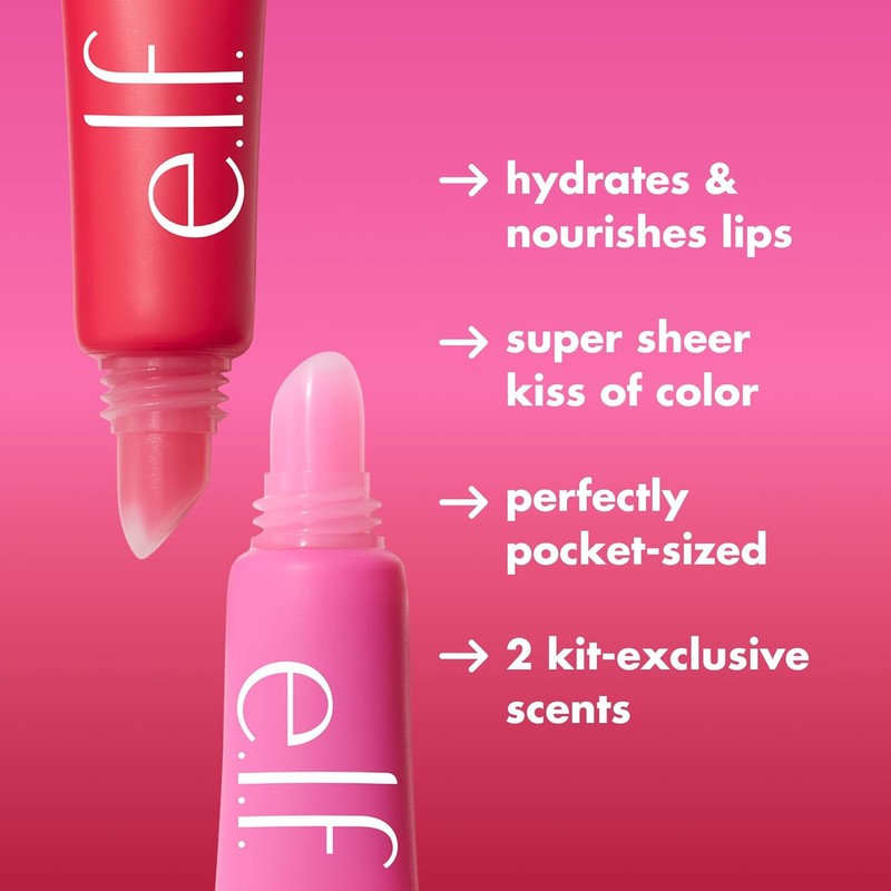 e.l.f. Squeeze Me More Lip Balm Duo Bubblegum & Cherry
