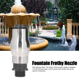 G1 Male Thread Fountain Nozzle, 304 Stainless Steel Frothy Foam Jet Fountain Nozzle Small Pool Sprayer Fountain Nozzle for Garden Ponds Tabletop Fish Ponds