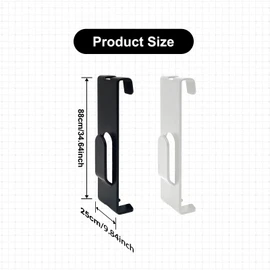 itechpanda 20 PCS Grid Wall Hooks Notch Hook Gridwall Picture Hanger Commercial Black for Picture Hook Metal Display Photo Frame Painting Artworks Panel Office Home Grid Panel