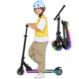 Rahmory Kick Scooter for Ages 5-12,Kid, Teens. Max Load 155 LBS. Foldable, Lightweight, with Light up Wheels and Dynamic Light Deck, Teen and Adults, 3 Adjustable Levels.