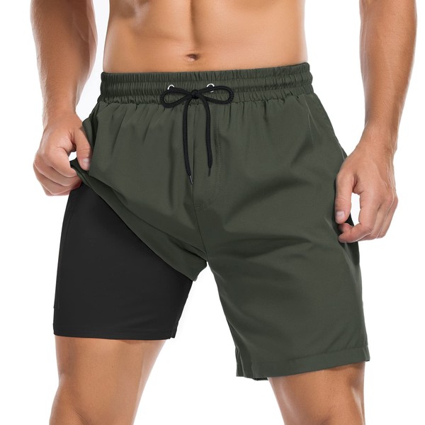 Mens Swim Shorts Quick Dry Bathing Suits Swim Trunks with