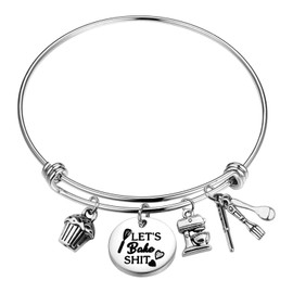 CENWA Baker Gift Baking Charm Pulsera divertida de regalo para repostería y repostería, regalo para ella
