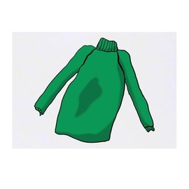 'Green Jumper' Temporary Tattoo - Water Resistant, Skin-Safe, Non-Toxic Transfer (TO00082307)