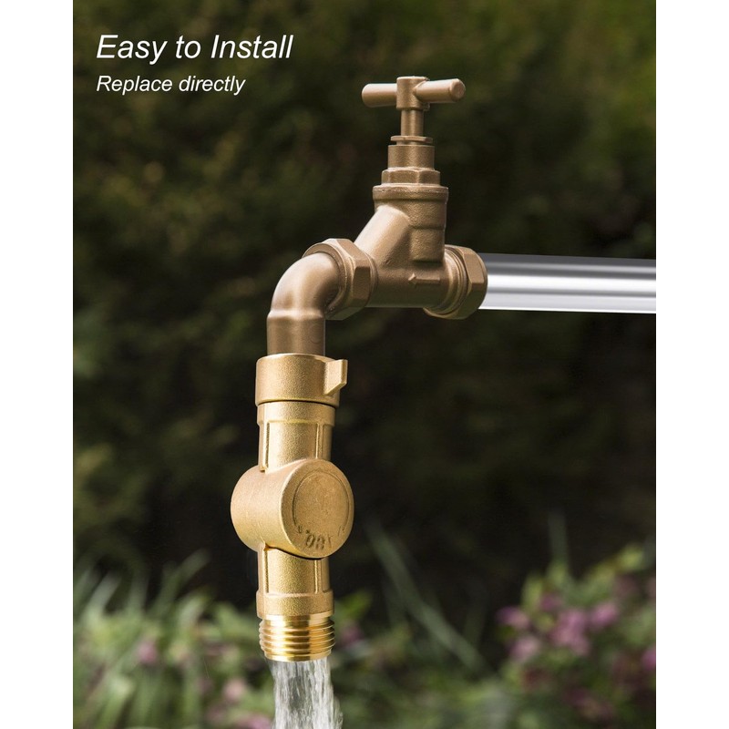 QLZOZB 180-Degree Rotating Brass Hose Elbow Connector Fit for Garden