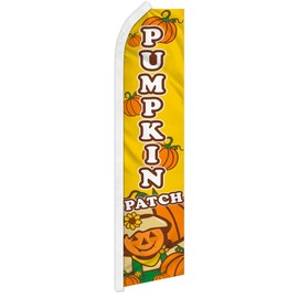 Alternative Novelties Pumpkin Patch 2.5'x11.5' Super Knit Polyester Advertising Super Swooper Flag