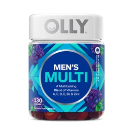 OLLY Men's Multi Gummies, Supports Overall Wellness,* Vitamins A, C, D, E, Bs & Zinc, BlackBerry Blitz Flavored, 65 Day Supply - 130 Count