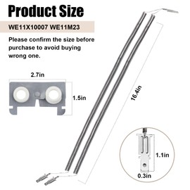 WE11M23 WE11X10007 Dryer Heating Element Kit with 2 Coils 6 Ceramic Insulators 4 Coil Support, Compatiable with G-E Hot-point Dryer Replaces AP2620171 AH265605 824395 EA265605 PS265605