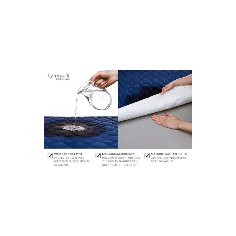 Lynmark Lynmark? Washable Bed Protector/Pad with Tucks - Double Bed