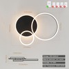 O'NEELDY Modern Dimmable LED Flush Mount Ceiling Light Remote Control