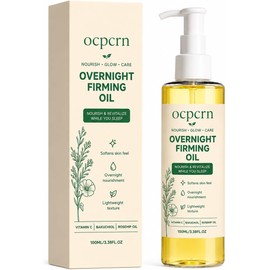 Aceite reafirmante nocturno,aceite facial con vitamina C Bakuchiol y aceite Aceite facial ligero de noche con vitamina C, bakuchiol y aceite de rosa mosqueta for una rutina de cuidado de la piel suave.