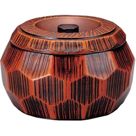 Fukui Craft Ohitsu Hatsuri Kamekodon Rice Bowl, Made in Japan, Tochi Nuri (Inner Black)