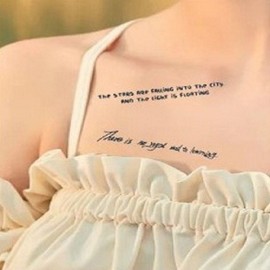 Semi-permanent lettering tattoo sticker quote English tattoo henna 20ea