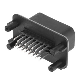 Partuto 1Pc Series Universal Automotive ECU Connector - Car RV Truck Electrical Wire Connector Plug Waterproof - PBT Metal Black 23 Pin