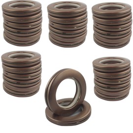 32 Pack Curtain Grommet, Inner Diameter 1-9/16"(40mm) Curtain Eyelet Rings Roman Ring Grommet Curtains Grommets kit for Casement Eyelet Tool Accessory (Coffee)