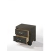 ACME Furniture 26263 Carine II Nightstand, Charcoal