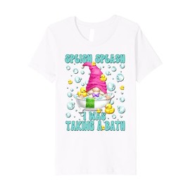 Kids Cute Bubble Bath Funny Saying Kids Graphic Bathing Gnome Tee Premium T-Shirt