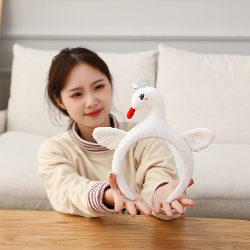 Edostree TEFD-01 Swan Headband Fluffy Headband Cosplay Headband Hair Ornaments
