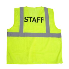 JORESTECH High Visibility Custom Heat Transfer Printed Reflective Safety Hi Vis Vest (2 XL to 3 XL, Staff)