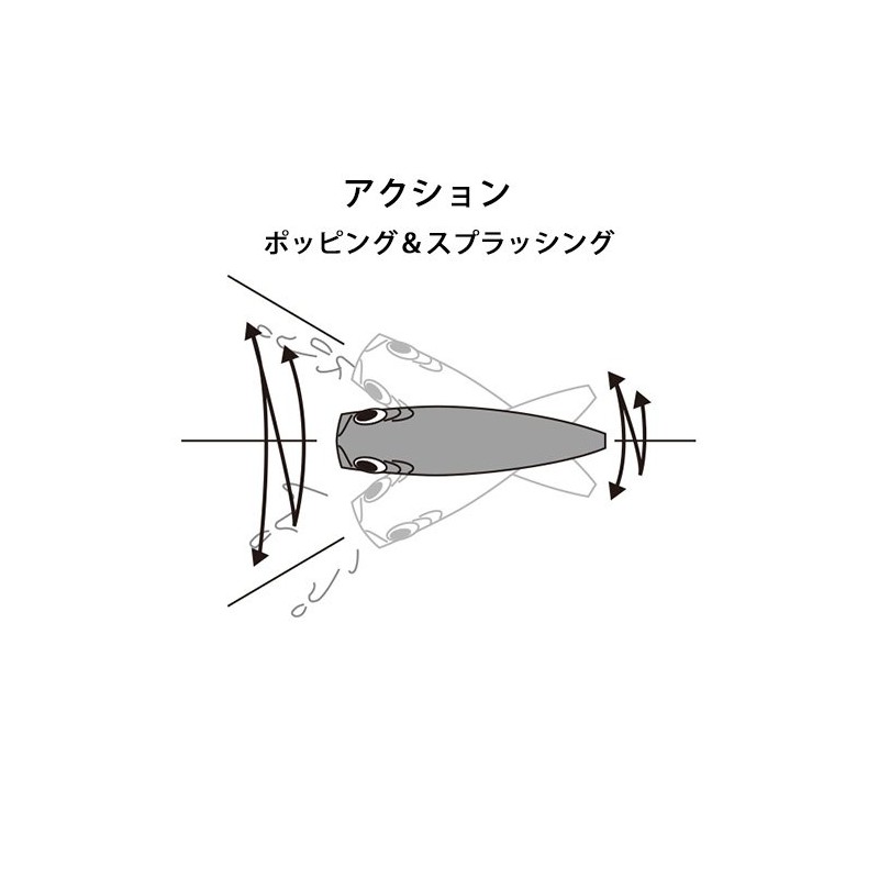 Yo-Zuri R1152-BN Hydro Popper Floating Lure, Bonita