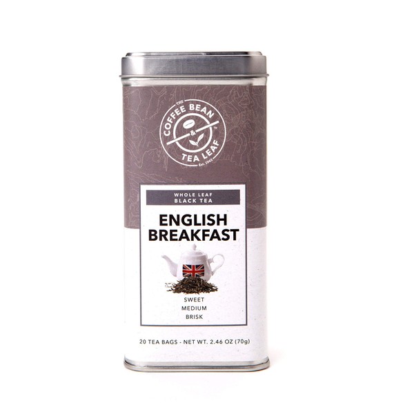 The Coffee Bean & Tea Leaf, English Breakfast Black Tea, Whole Leaf Tea Bags, 20 Count