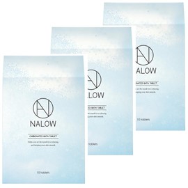 NALOW Bath Salt, Carbonated, Moisturizing (10 Day Supply x 3 Set, White Lily)