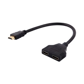 Bewinner Adaptador Conmutador HDMI 1 Entrada 2 Salida, 1080P HDMI Macho a Doble HDMI Hembra Cable Adaptador de Divisor de 1 a 2 vías para TV HD, 1 HDMI Macho a 2 Divisores HDMI Hembra