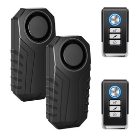 Cruxer Bike Alarm Remote Motion Sensor System, Motorcycle Alarm with Remote, 110dB Loud Anti Theft, Wireless Waterproof Vibration Security Alarm for Vehicle&Car&Trailer-2PK
